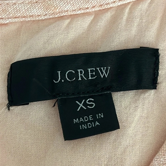 J. Crew Button Back Linen Sleeveless Shift Dress in Pale Guava - Size XS - Picture 7 of 9